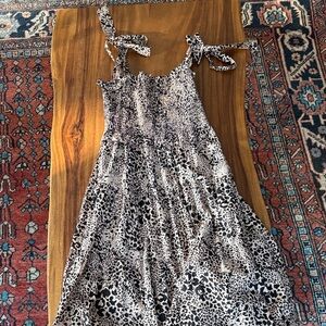 Rebecca Minkoff Monochrome Animal Print Midi Dress